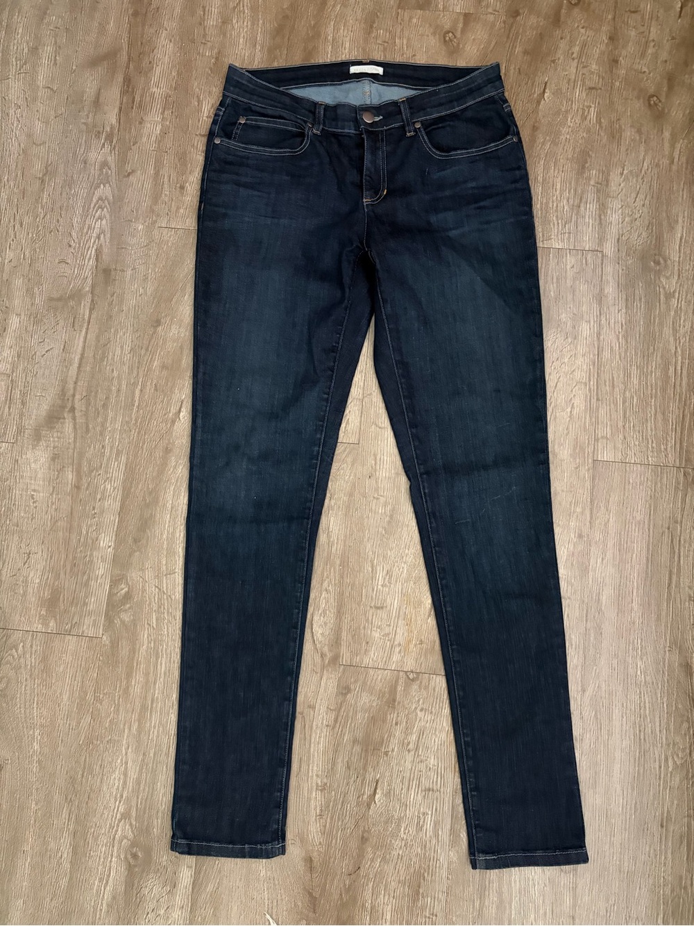 Eileen Fisher Organic Cotton Skinny Jeans Dark Wash Stretch Denim Size 6